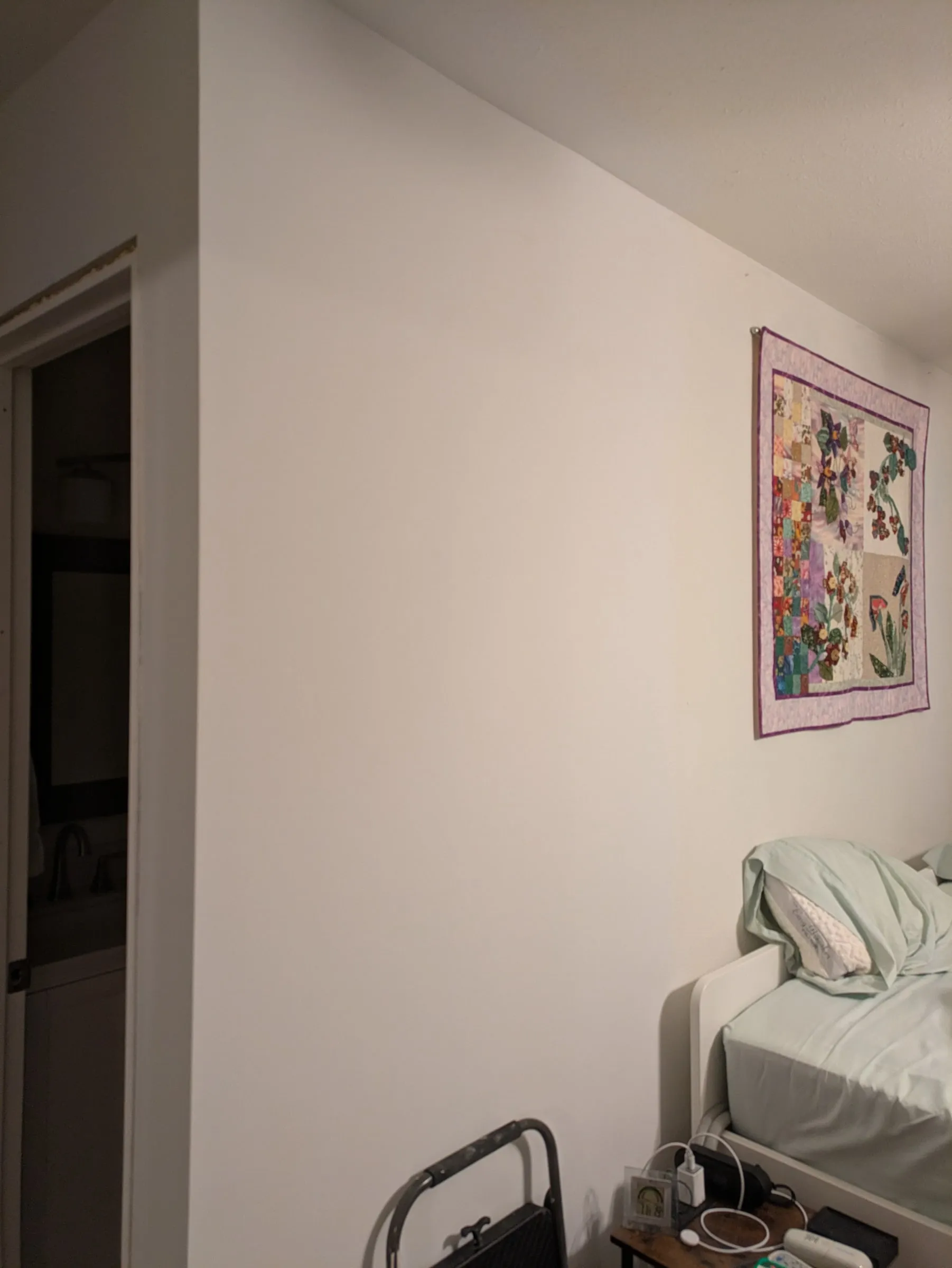 The blended wall before paint